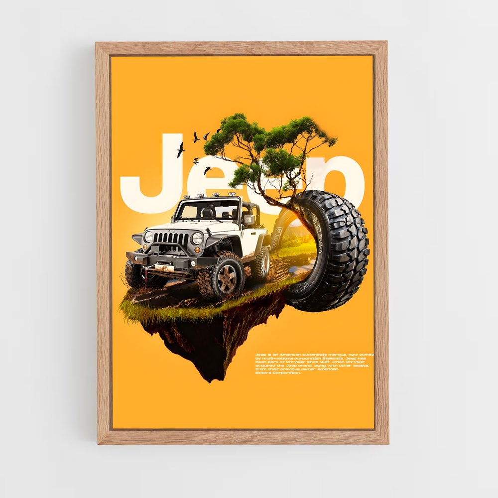 Poster Liberté Roues en l'Air – affiche Jeep (vue 4)