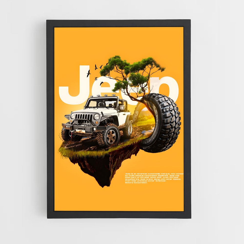 Poster Liberté Roues en l'Air – affiche Jeep (vue 2)