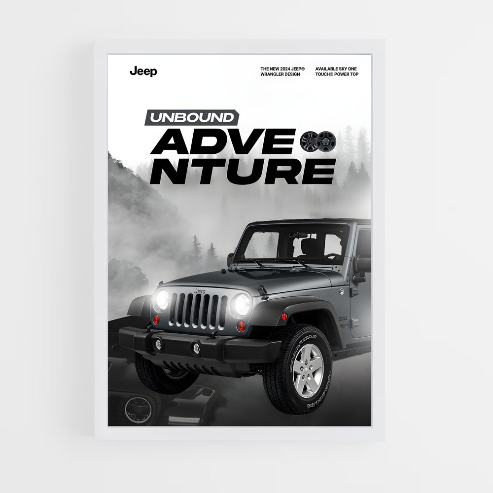 Poster Aventure Illimitée – affiche Jeep (vue 3)