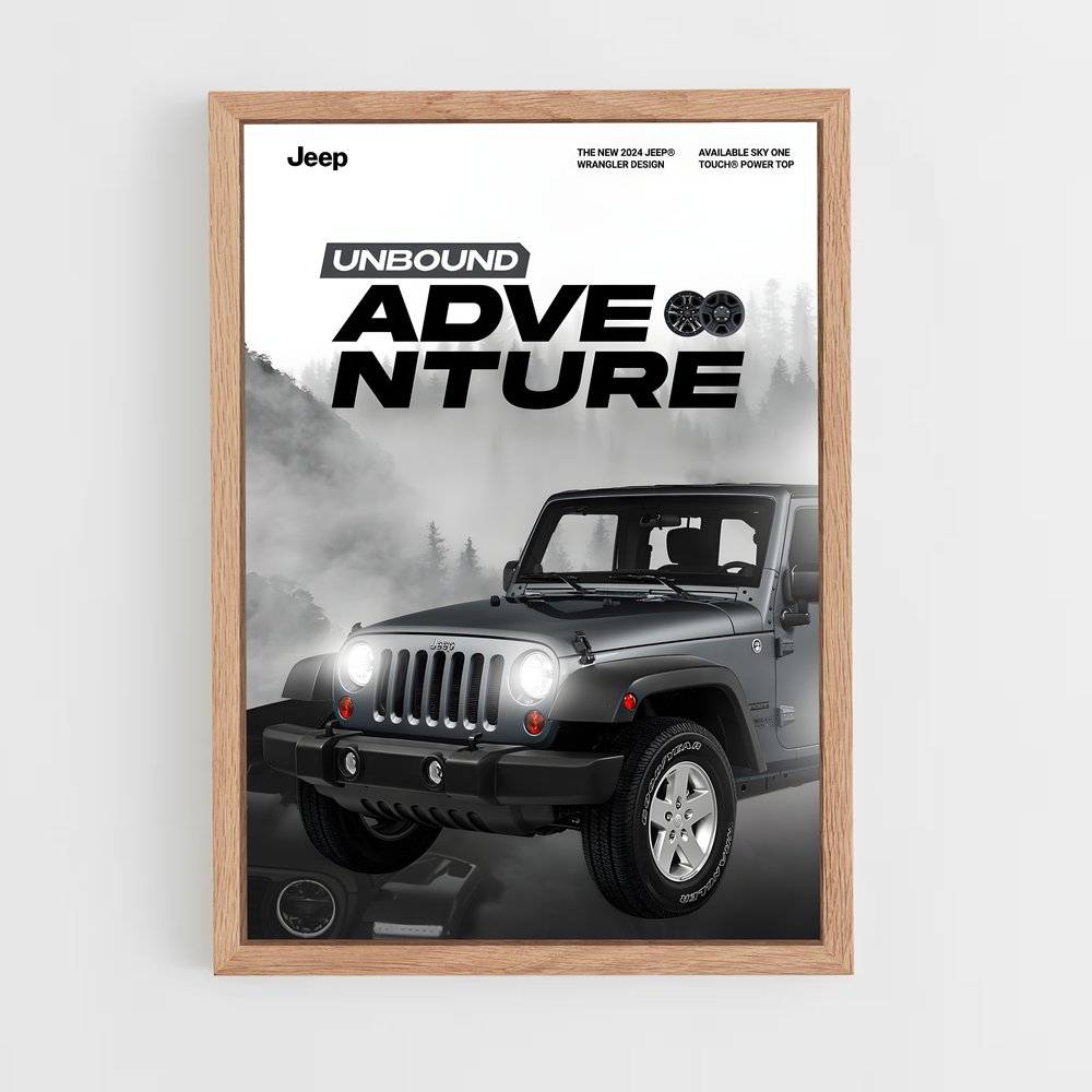 Poster Aventure Illimitée – affiche Jeep (vue 4)