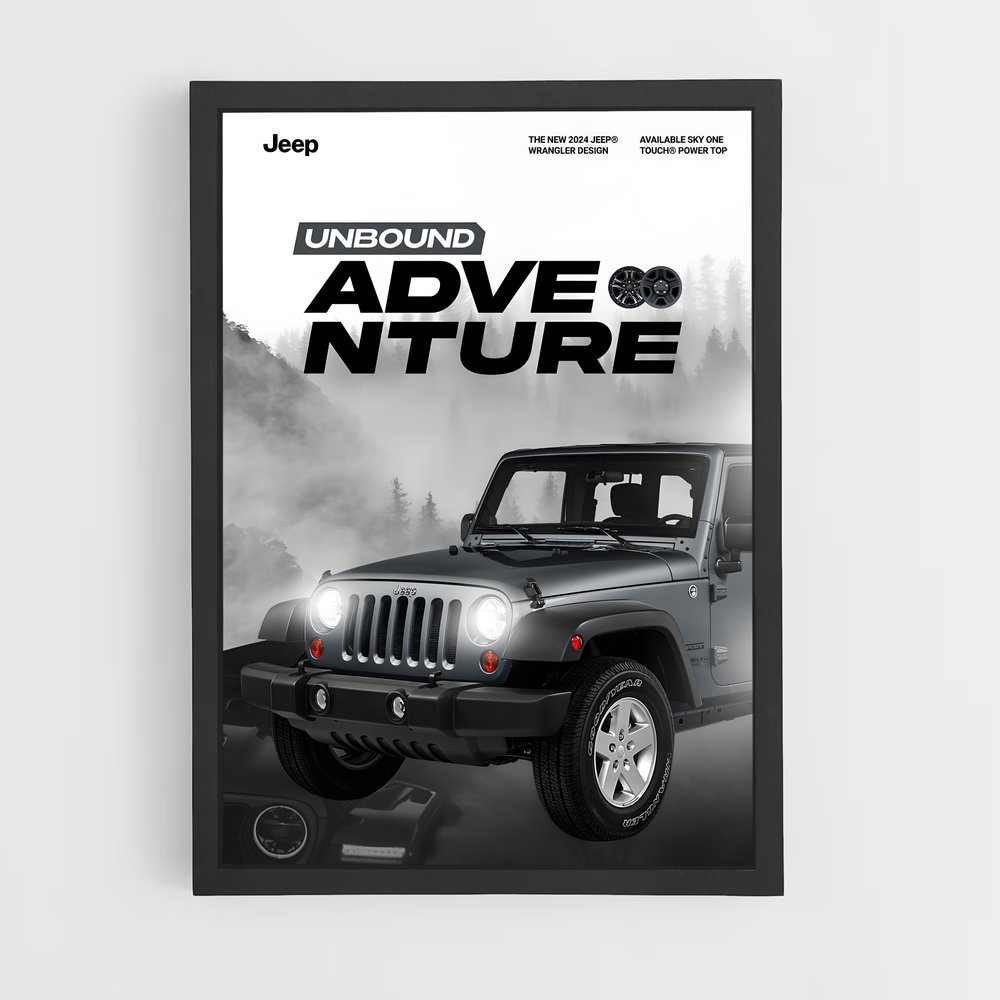 Poster Aventure Illimitée – affiche Jeep (vue 2)