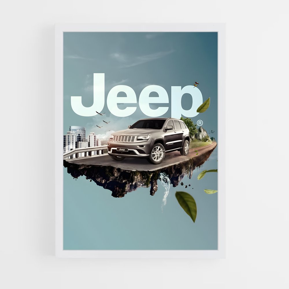 Poster Aventure Flottante – affiche Jeep (vue 3)