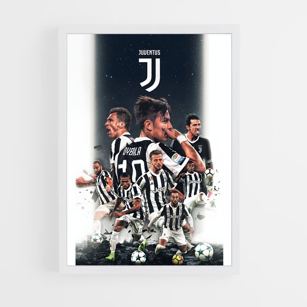 Poster Juventus Équipe – affiche Football (vue 3)