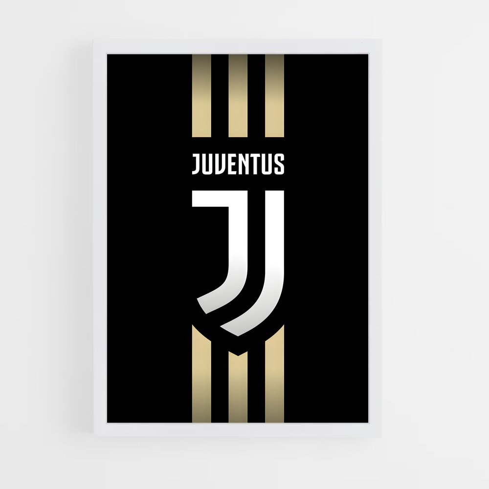 Poster Logo Juventus – affiche Football (vue 3)