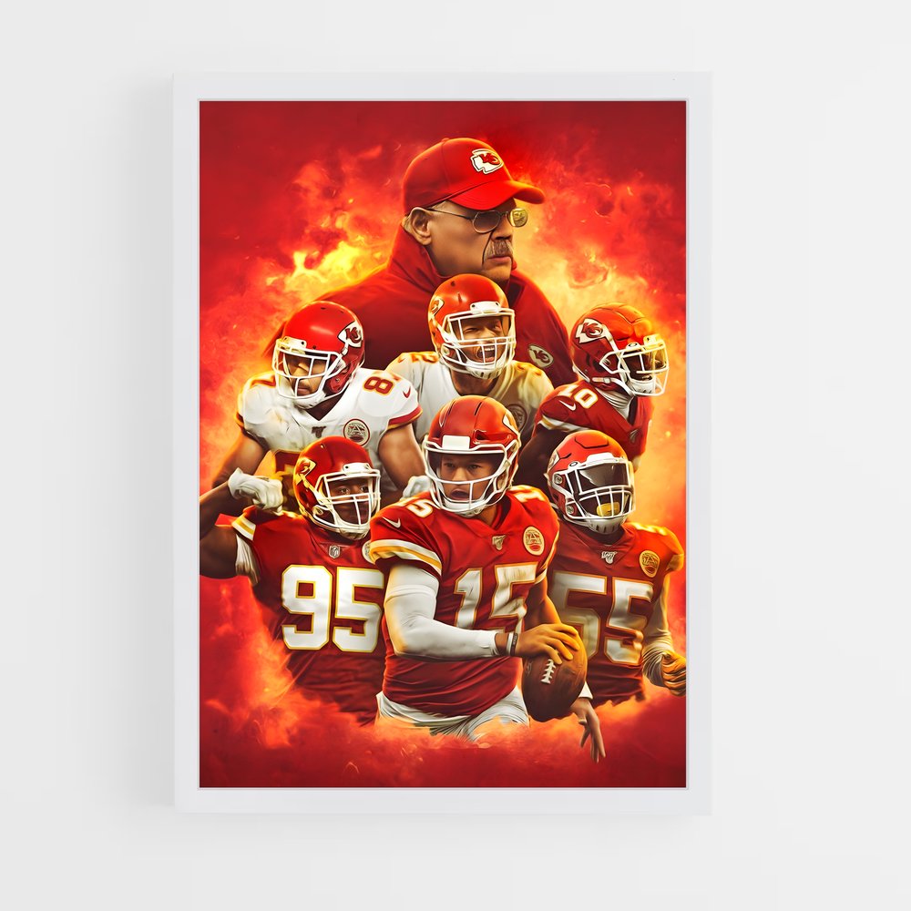 Poster Kansas City Chiefs Équipe – affiche Football US (vue 3)