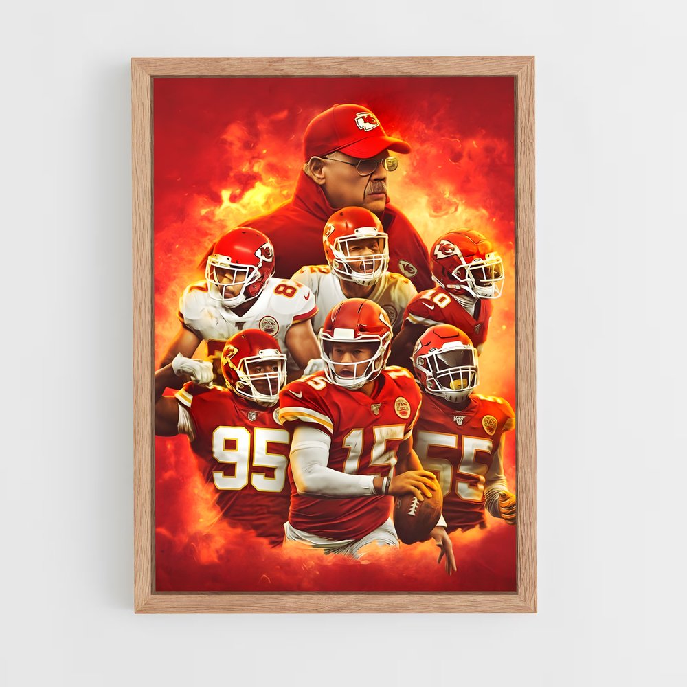 Poster Kansas City Chiefs Équipe – affiche Football US (vue 4)
