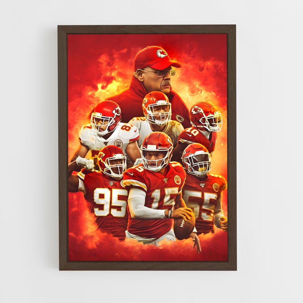 Poster Kansas City Chiefs Équipe – affiche Football US (vue 5)