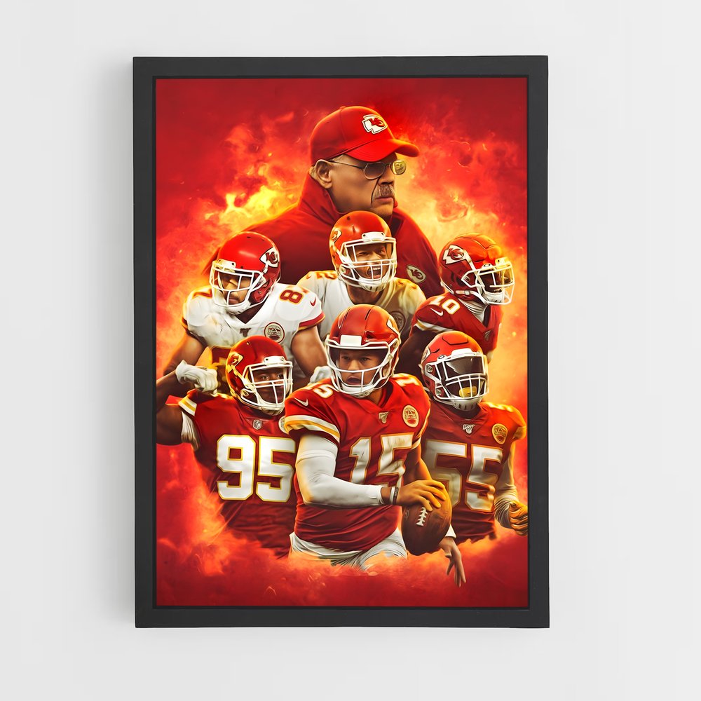 Poster Kansas City Chiefs Équipe – affiche Football US (vue 2)