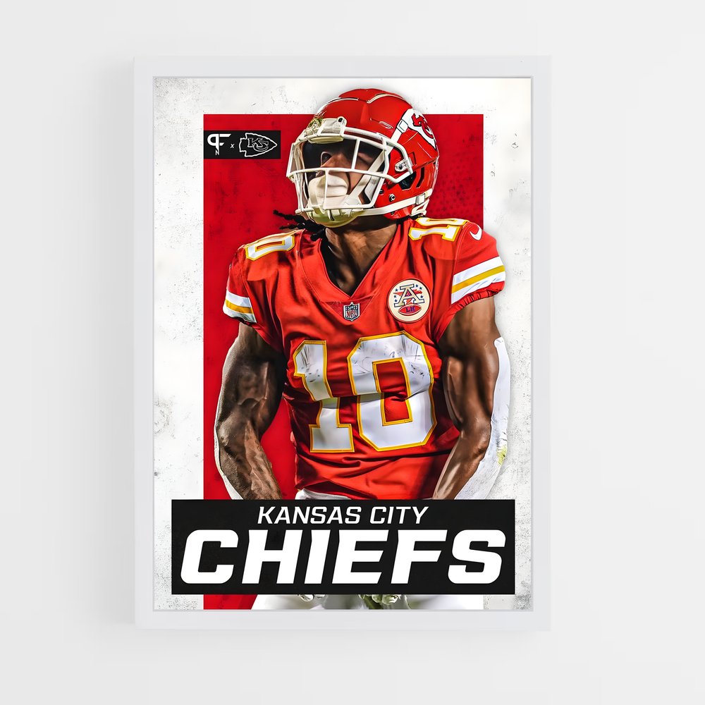 Poster Kansas City Chiefs Rouge – affiche Football US (vue 3)