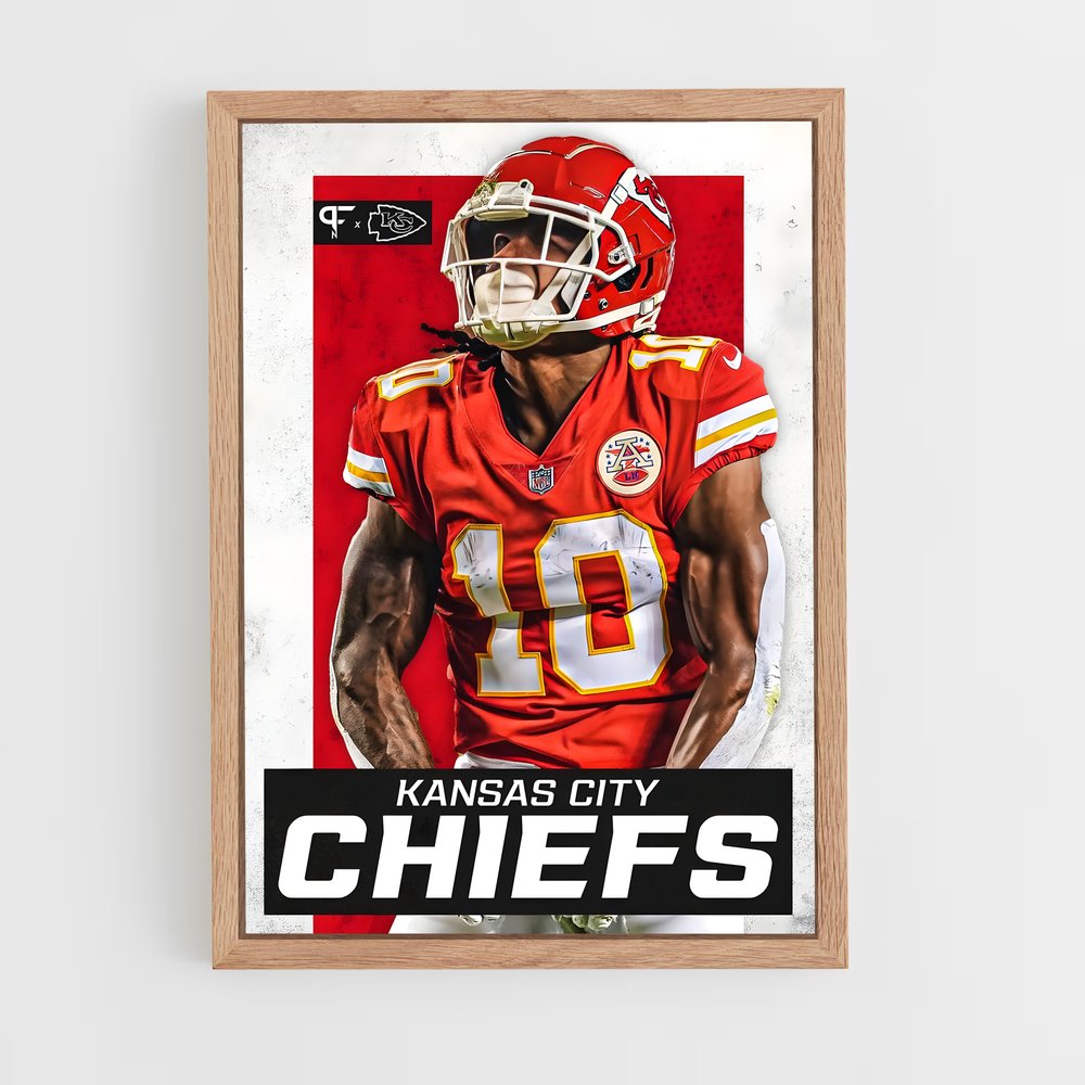 Poster Kansas City Chiefs Rouge – affiche Football US (vue 4)