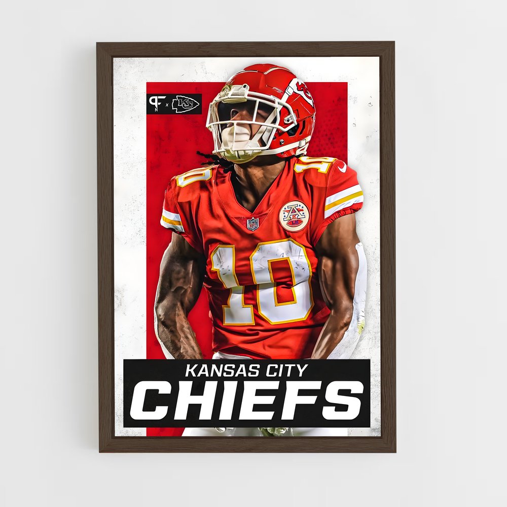 Poster Kansas City Chiefs Rouge – affiche Football US (vue 5)
