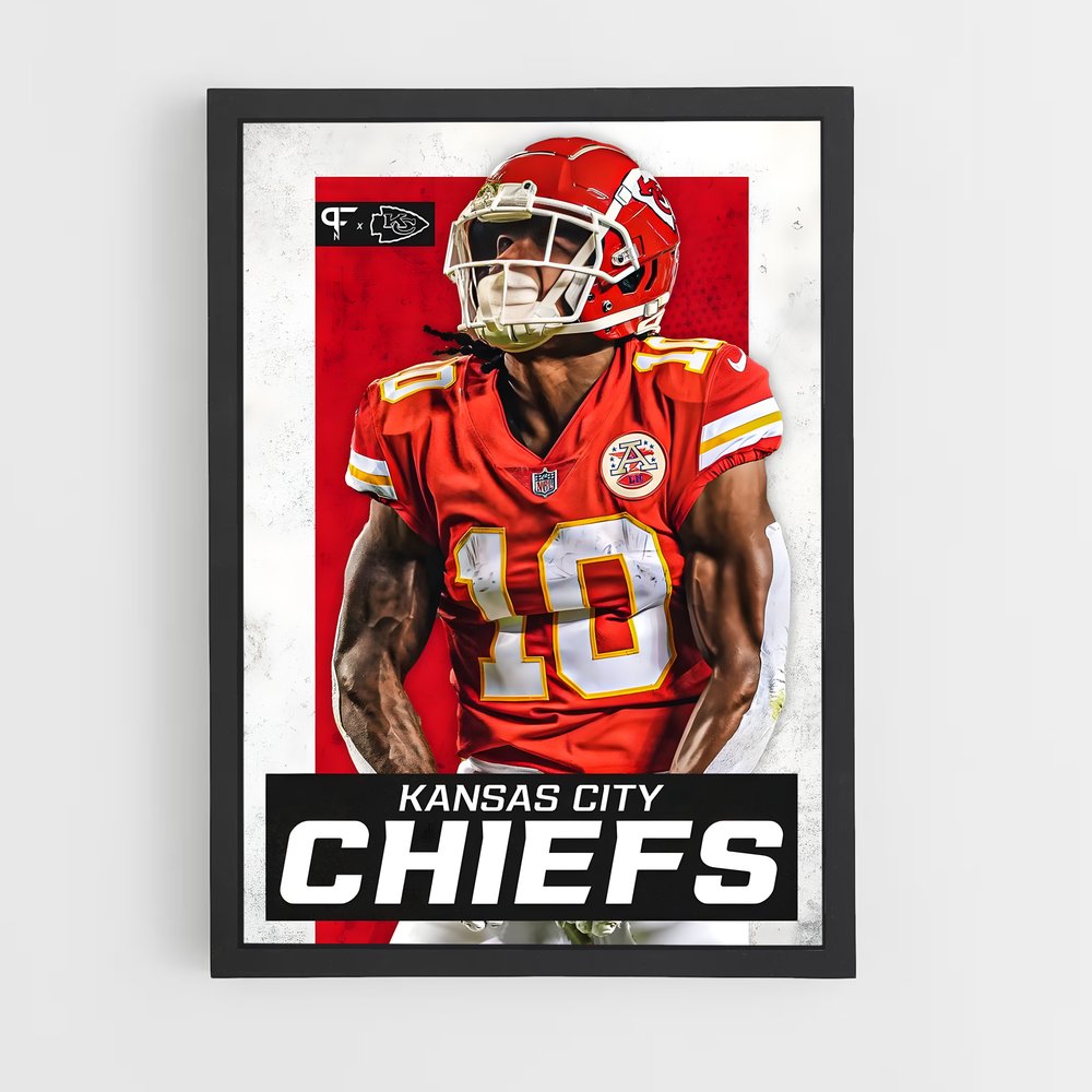 Poster Kansas City Chiefs Rouge – affiche Football US (vue 2)