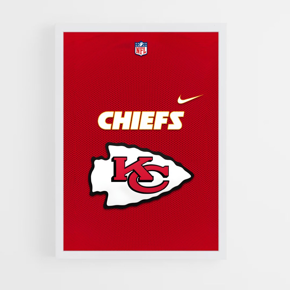 Poster Chiefs KC Nike – affiche Football US (vue 3)