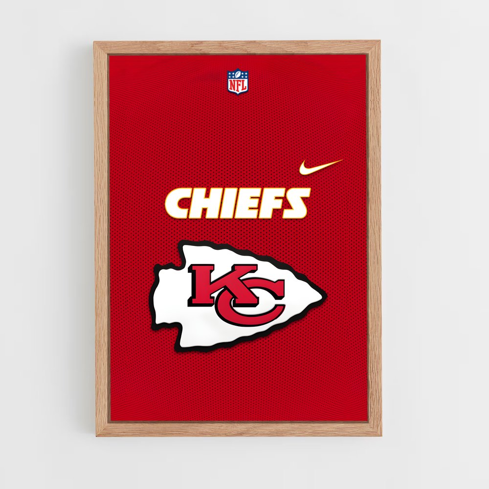 Poster Chiefs KC Nike – affiche Football US (vue 4)