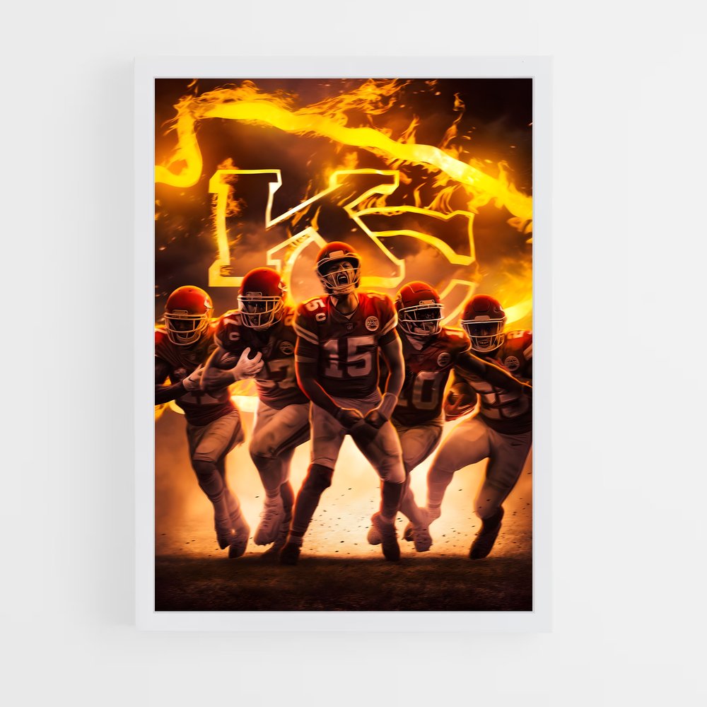 Poster KC Chiefs – affiche Football US (vue 3)