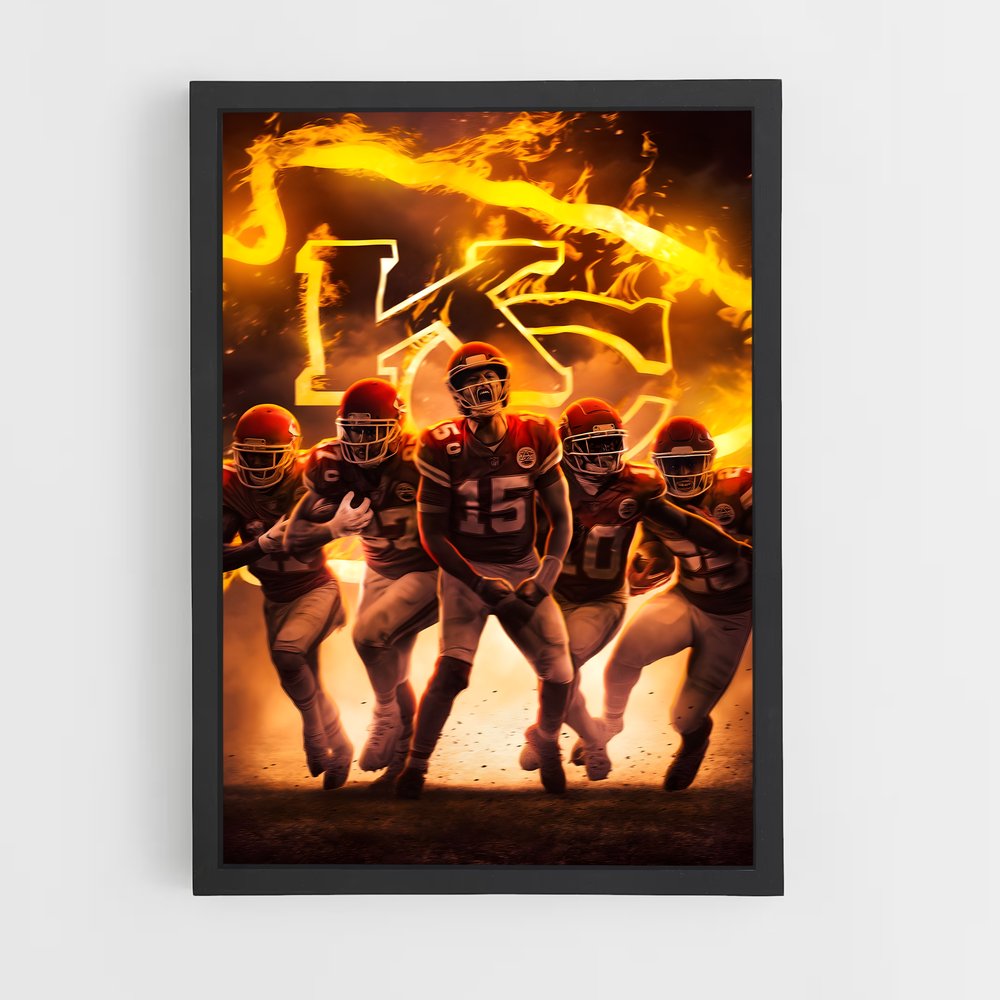 Poster KC Chiefs – affiche Football US (vue 2)