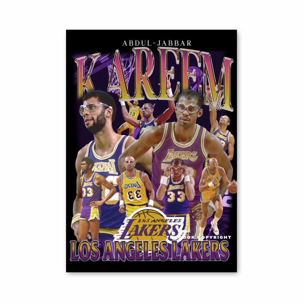 Poster Kareem Lakers Legend – affiche Basketball
