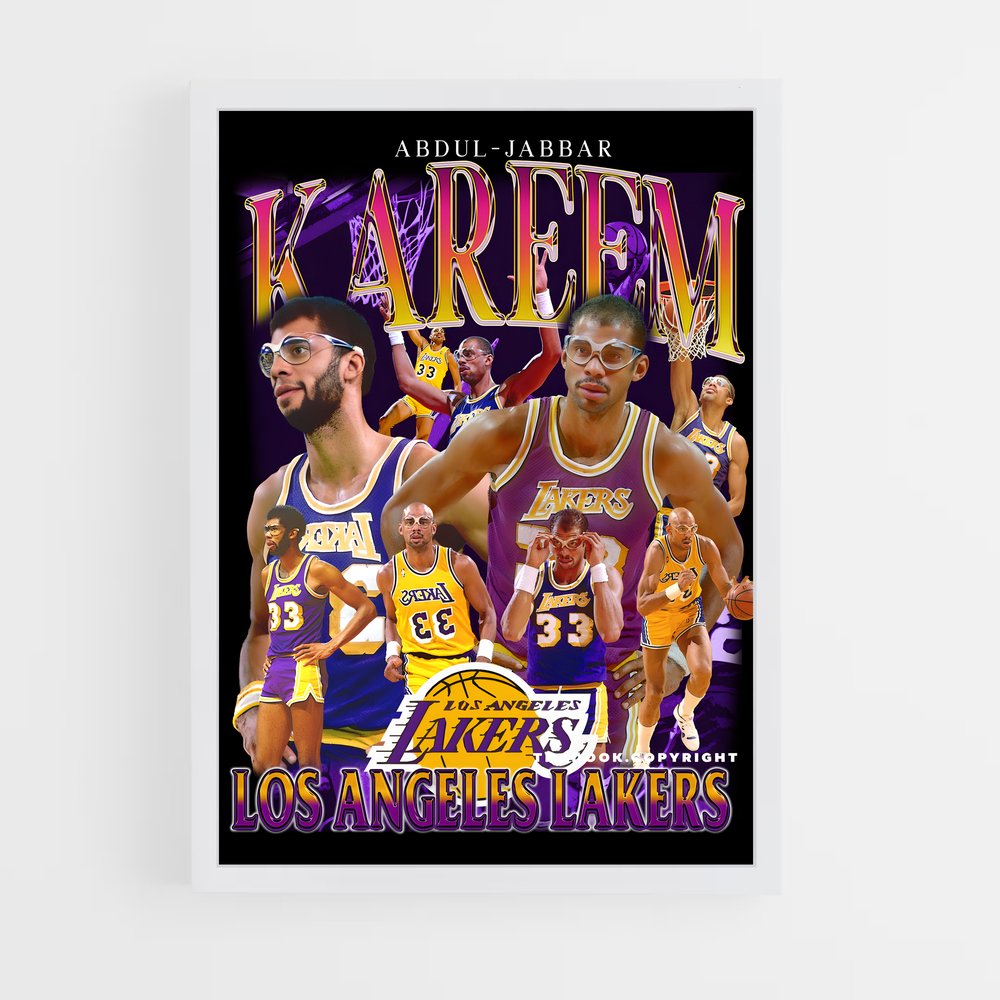 Poster Kareem Lakers Legend – affiche Basketball (vue 3)