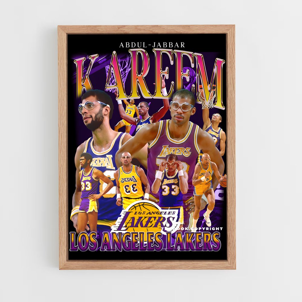Poster Kareem Lakers Legend – affiche Basketball (vue 4)