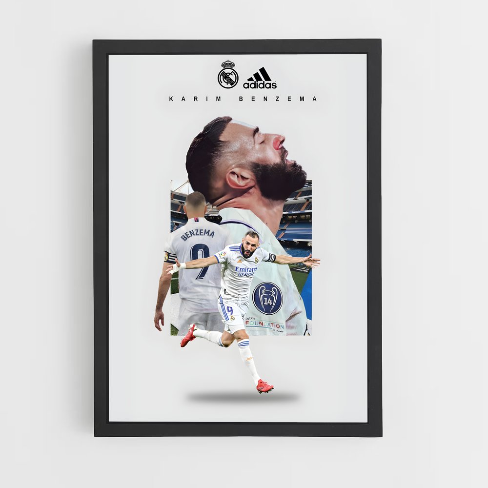 Poster Triomphe de Benzema – affiche Football (vue 2)