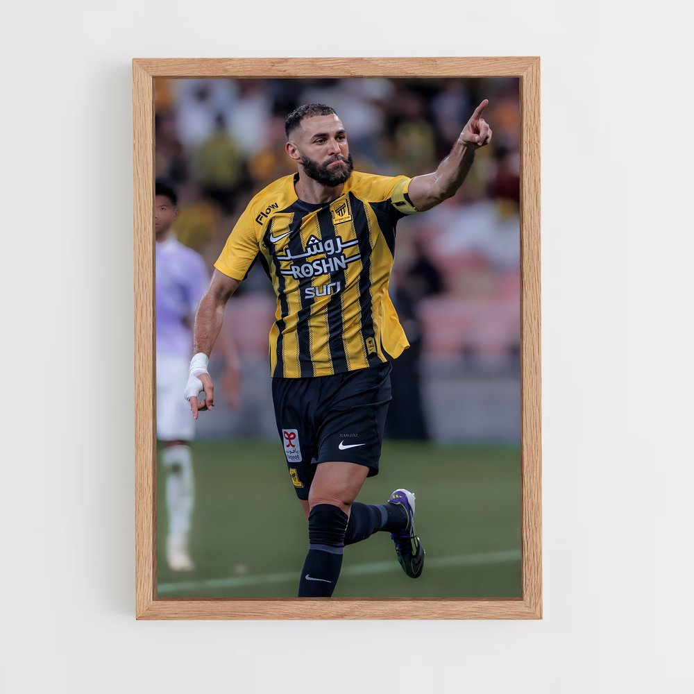 Poster Victoire en Jaune et Noir – affiche Football (vue 4)