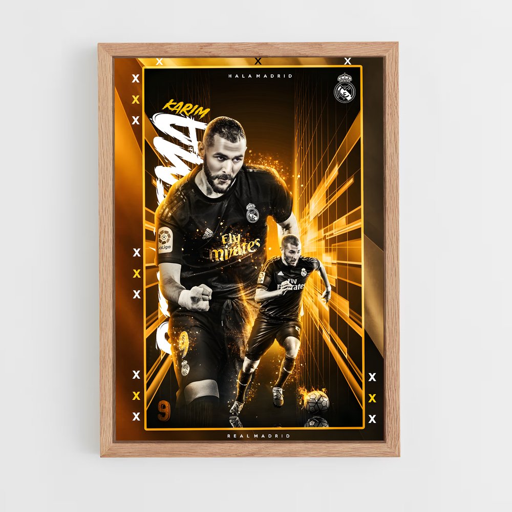 Poster Éclat Benzema – affiche Football (vue 4)