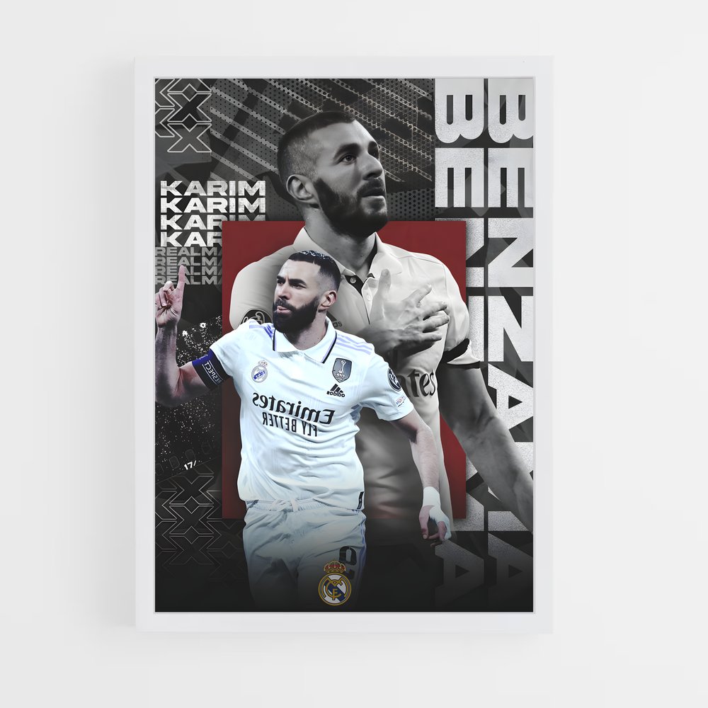 Poster Champion Benzema – affiche Football (vue 3)