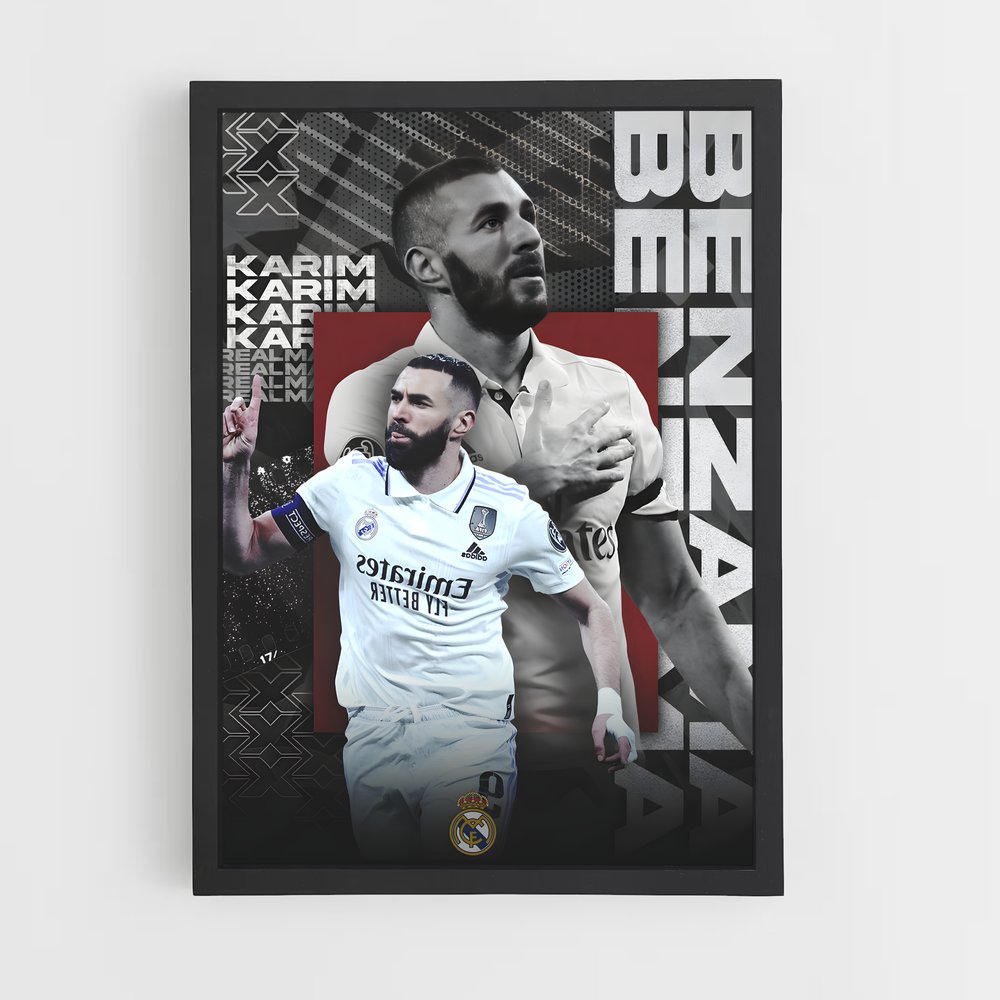 Poster Champion Benzema – affiche Football (vue 2)