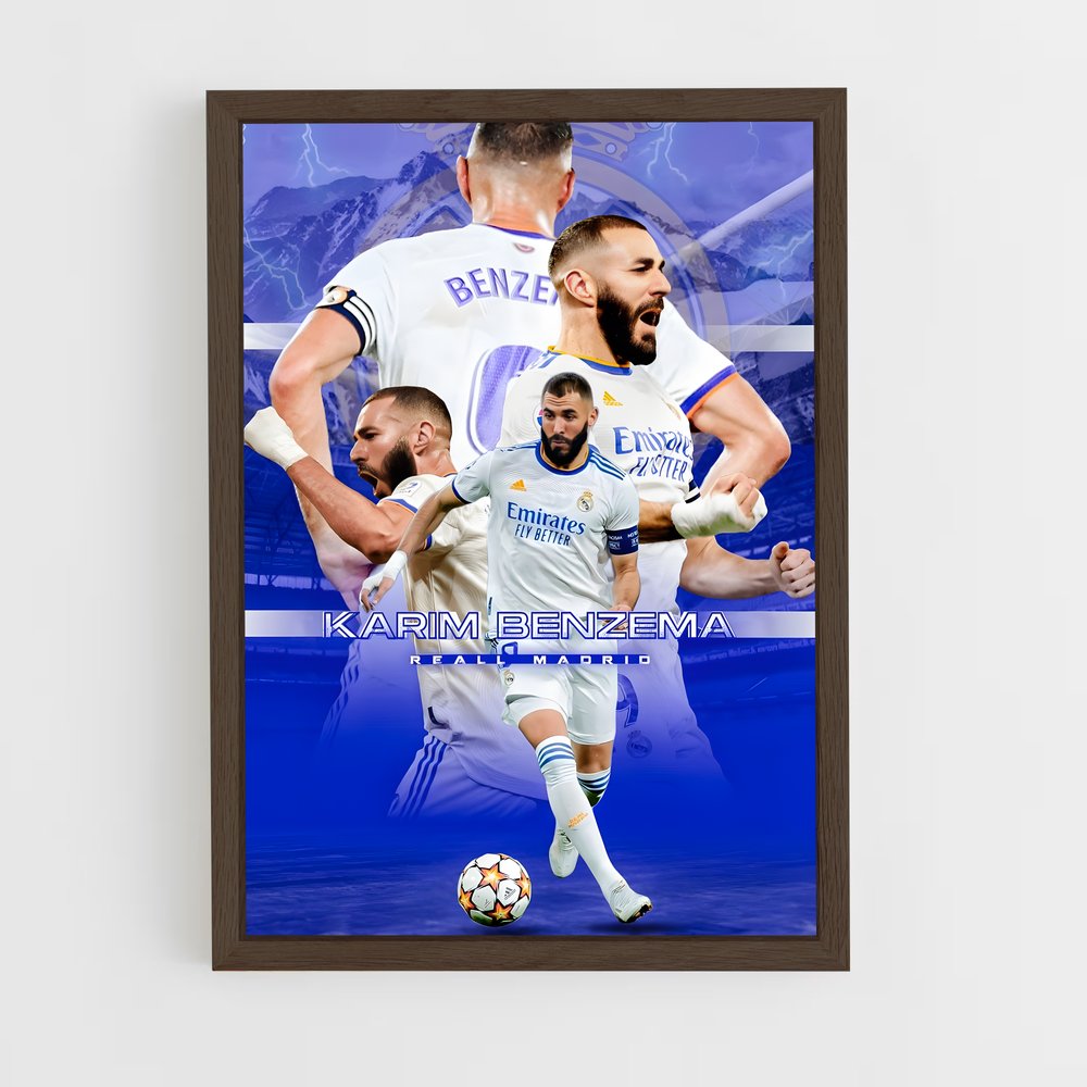 Poster Légende Benzema – affiche Football (vue 5)