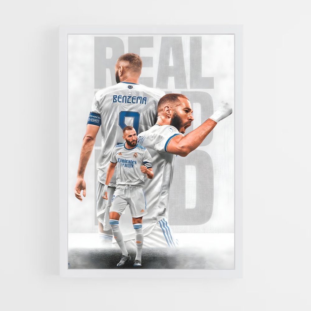 Poster Champion Blanc – affiche Football (vue 3)
