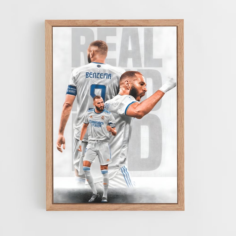 Poster Champion Blanc – affiche Football (vue 4)
