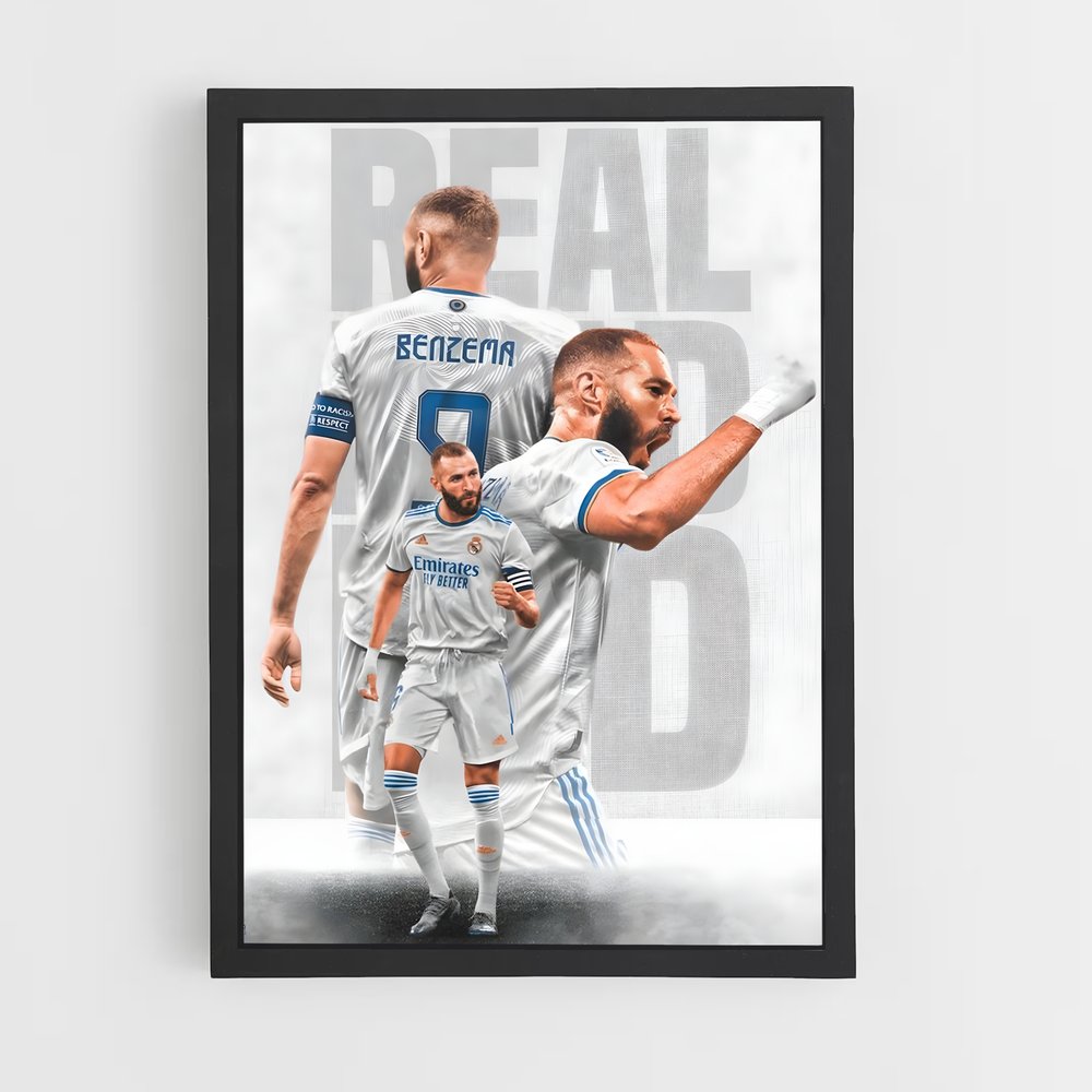 Poster Champion Blanc – affiche Football (vue 2)