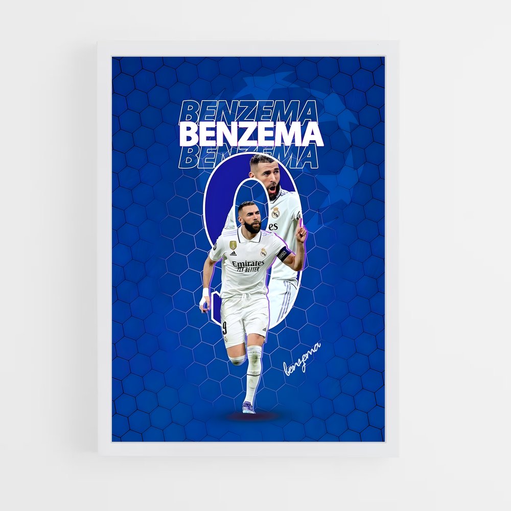 Poster Benzema Étoile – affiche Football (vue 3)