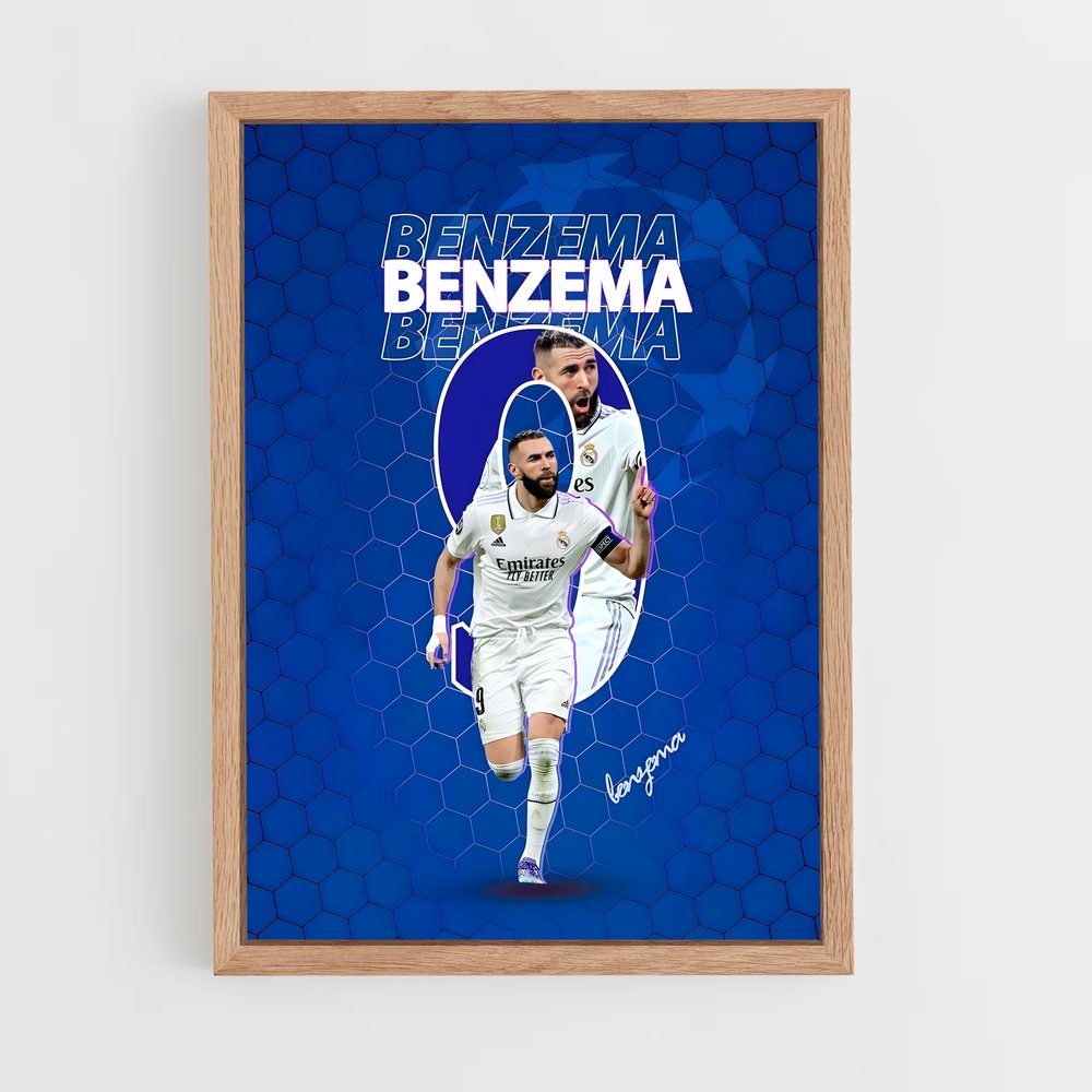 Poster Benzema Étoile – affiche Football (vue 4)