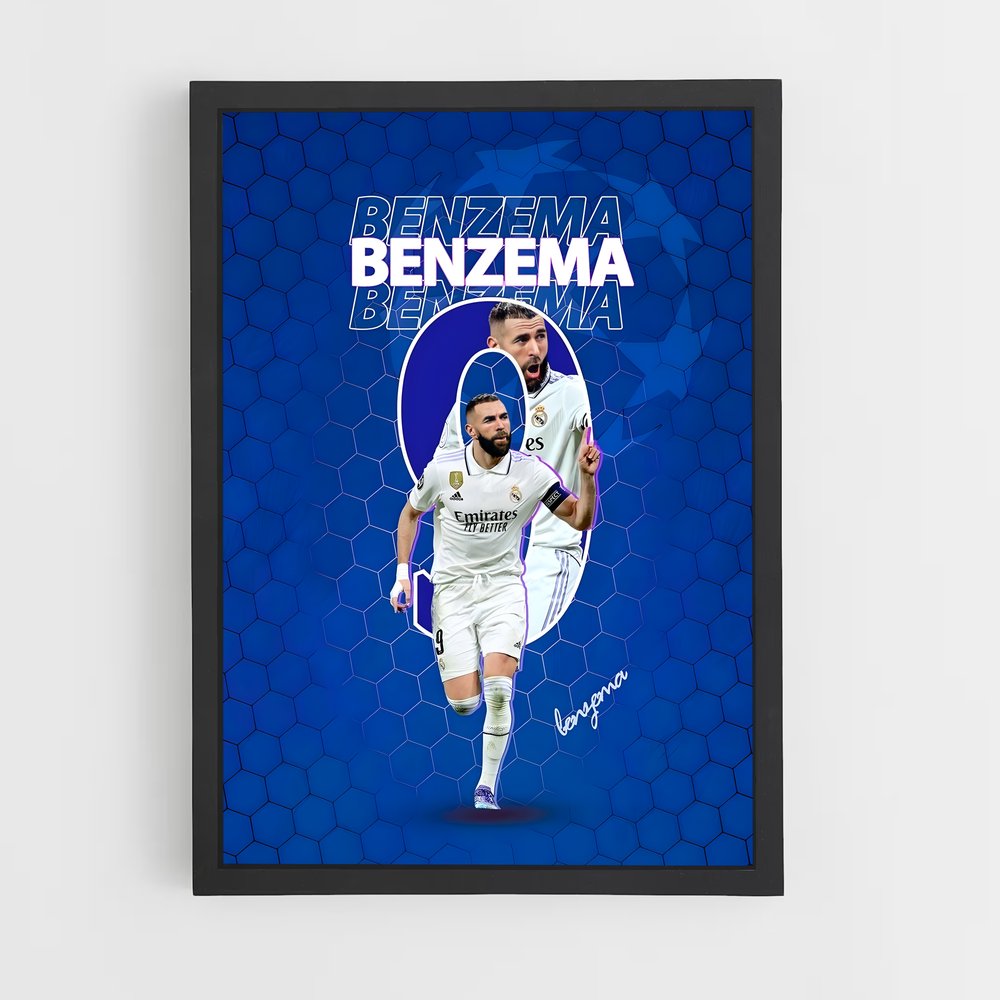 Poster Benzema Étoile – affiche Football (vue 2)