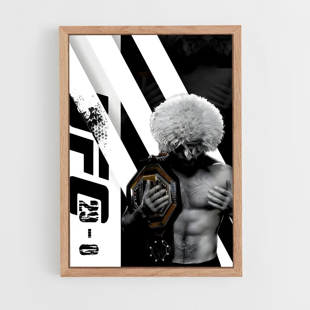Poster Guerrier Invaincu – affiche MMA (vue 4)