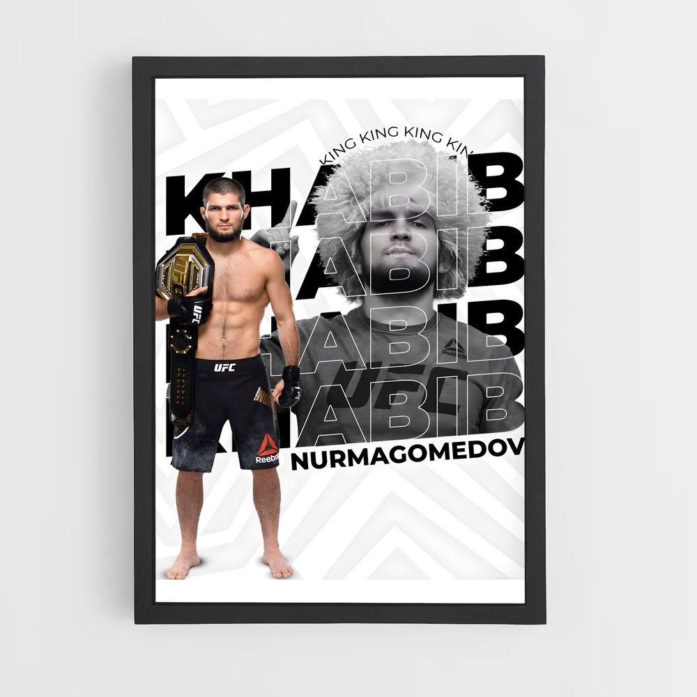 Poster Champion Khabib – affiche MMA (vue 2)