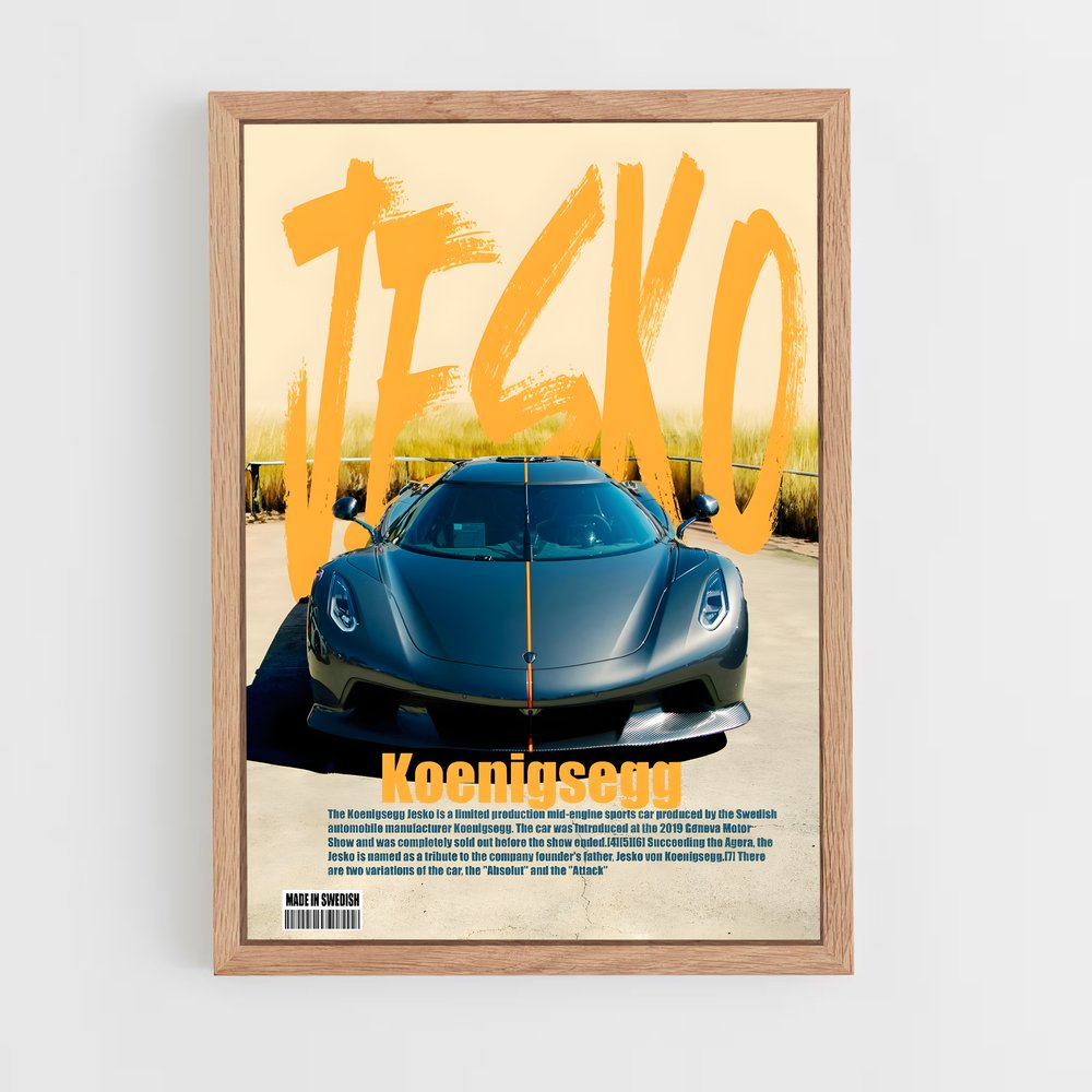 Poster Jesko Édition 10 – affiche Koenigsegg (vue 4)