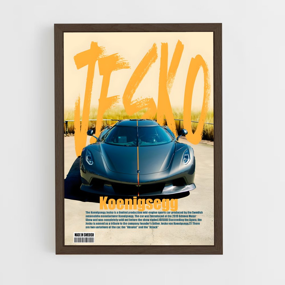 Poster Jesko Édition 10 – affiche Koenigsegg (vue 5)