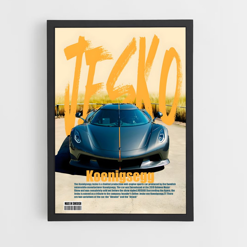 Poster Jesko Édition 10 – affiche Koenigsegg (vue 2)