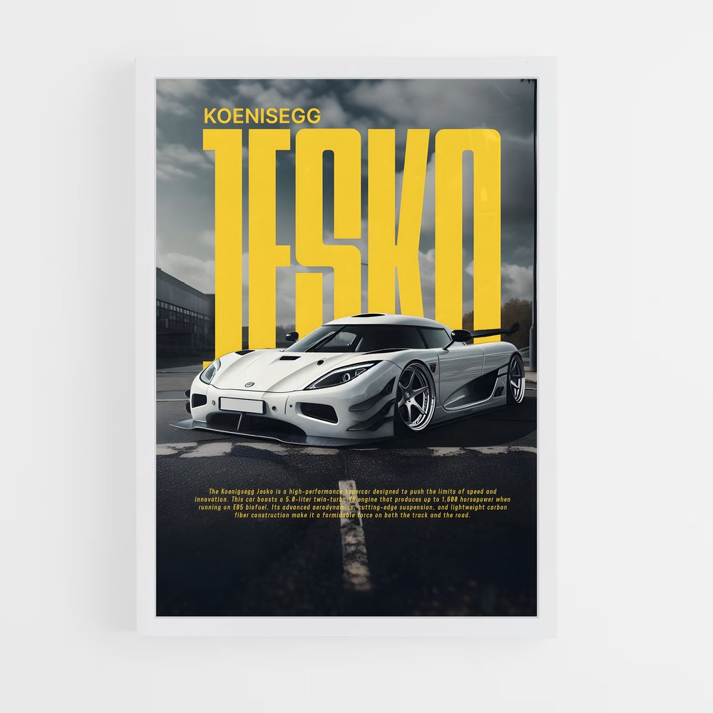 Poster Aileron Haute Vitesse – affiche Koenigsegg (vue 3)