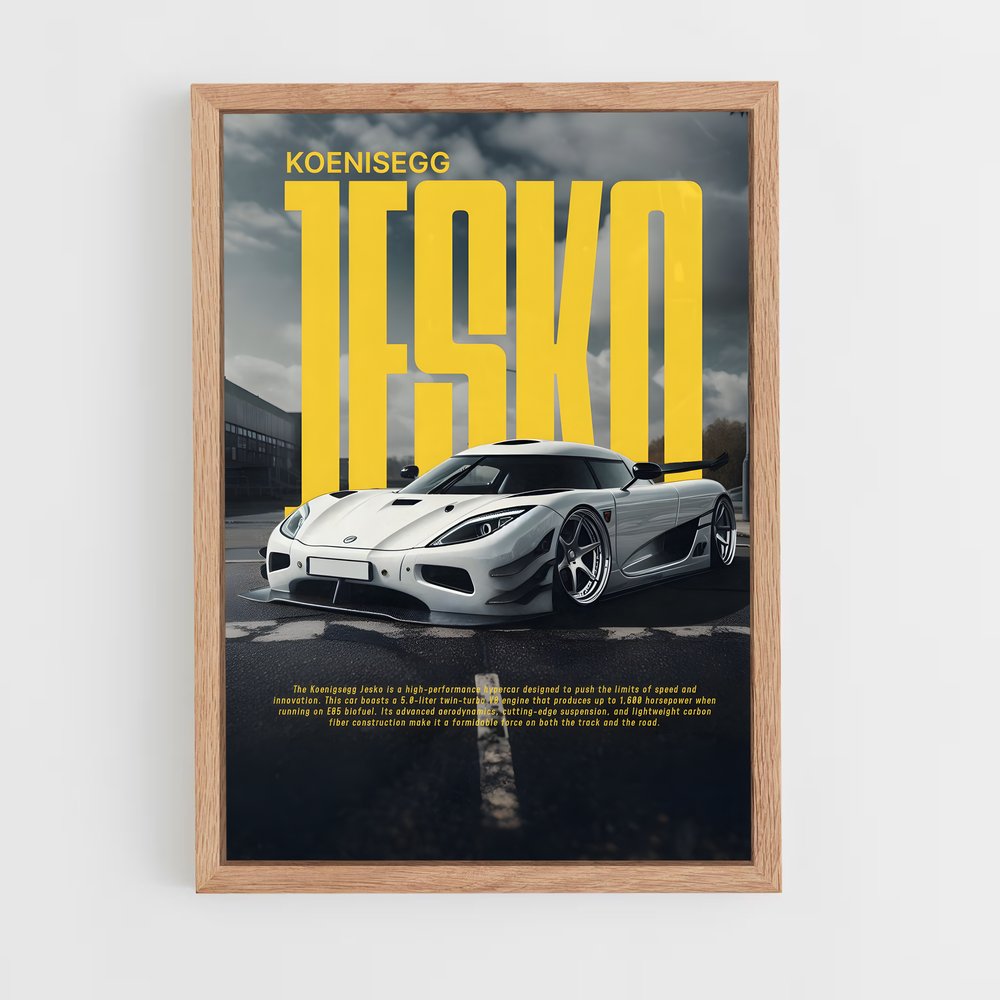 Poster Aileron Haute Vitesse – affiche Koenigsegg (vue 4)