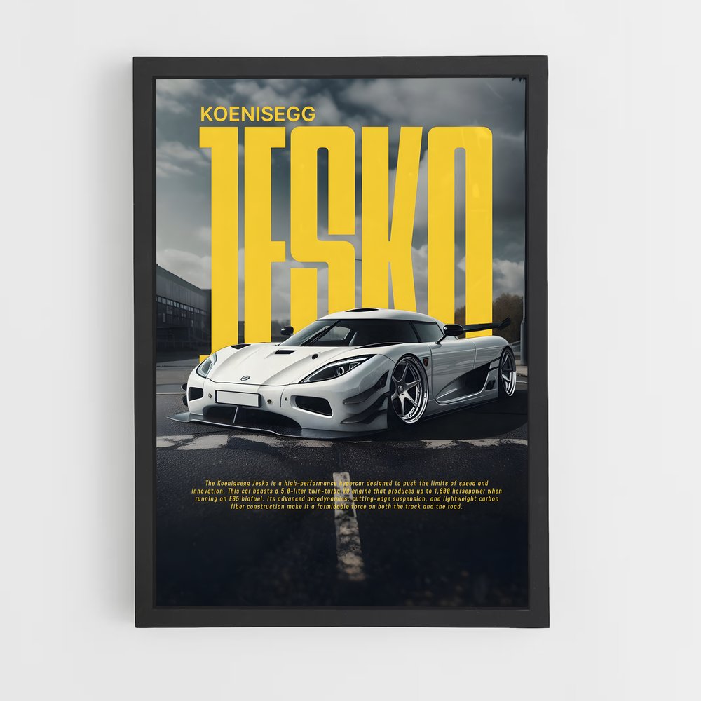 Poster Aileron Haute Vitesse – affiche Koenigsegg (vue 2)