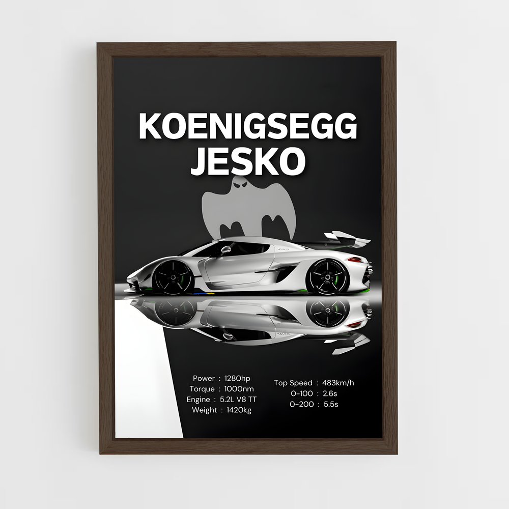 Poster Supercar Jesko – affiche Koenigsegg (vue 5)