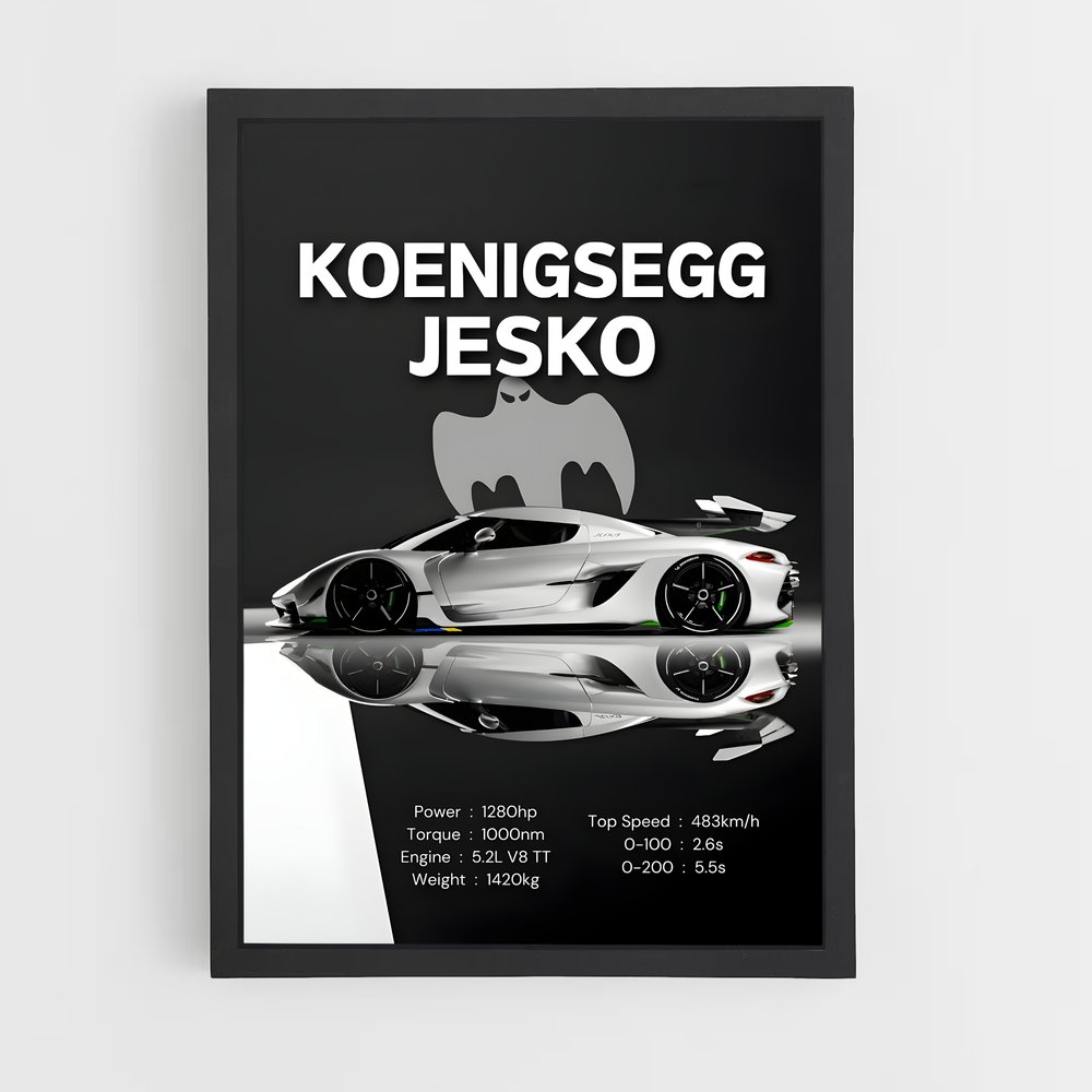 Poster Supercar Jesko – affiche Koenigsegg (vue 2)