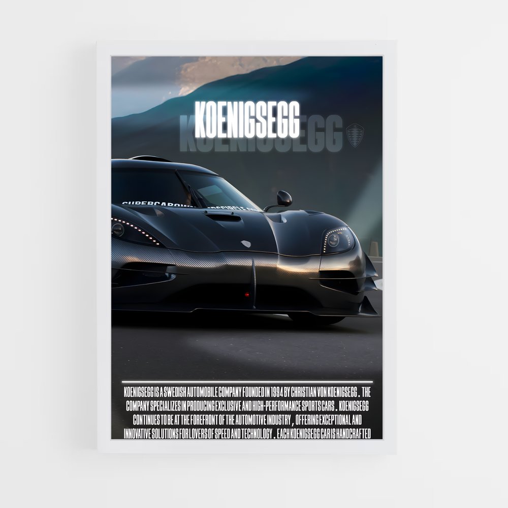 Poster Koenigsegg Performance (vue 3)