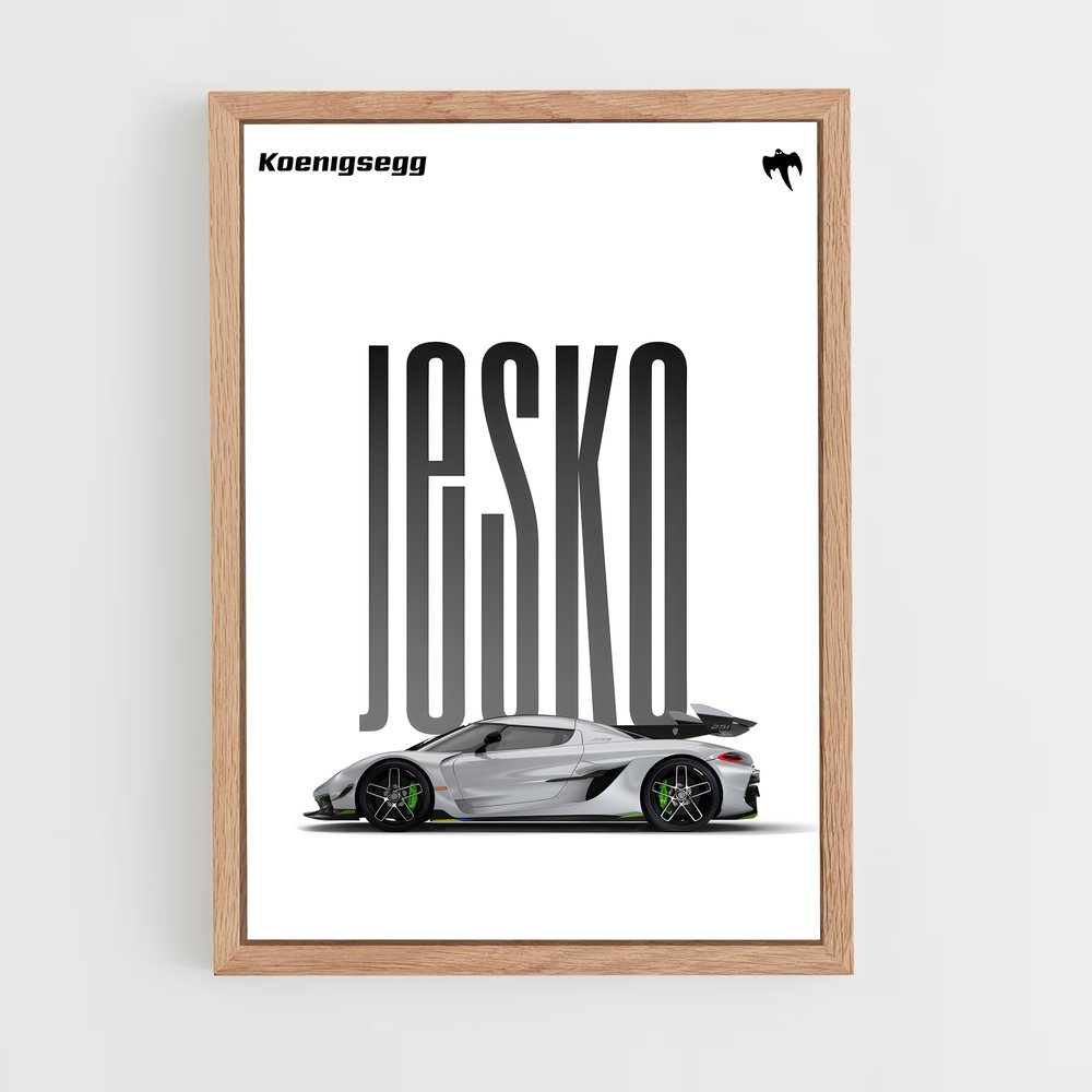 Poster Hypercar Grey – affiche Koenigsegg (vue 4)