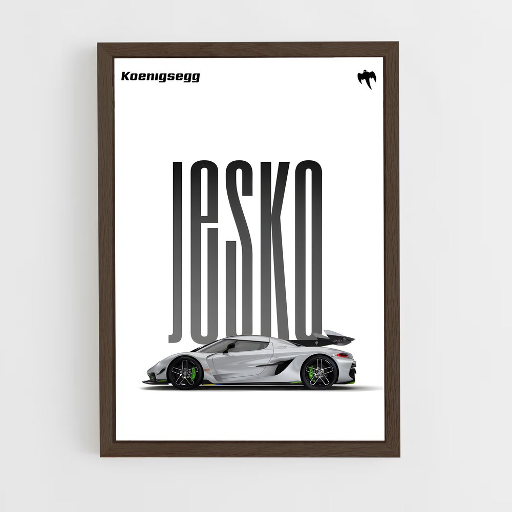 Poster Hypercar Grey – affiche Koenigsegg (vue 5)