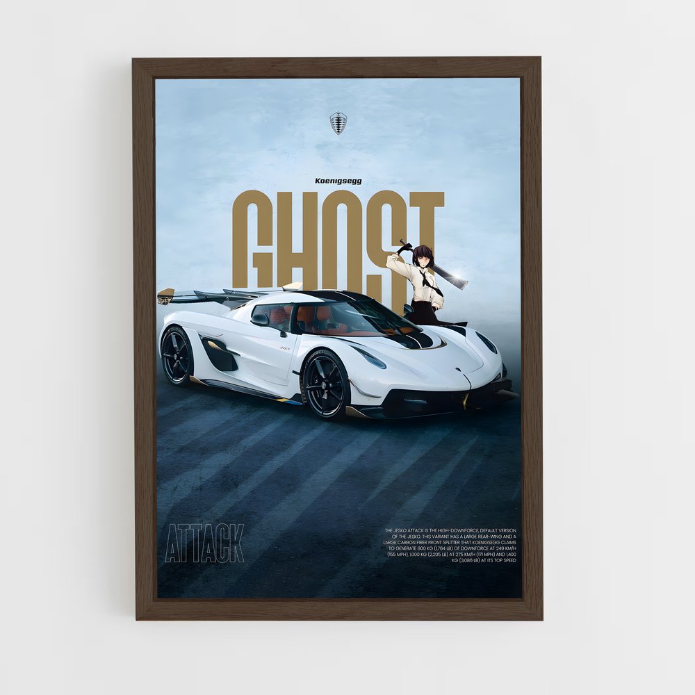 Poster Ghost Supercar – affiche Koenigsegg (vue 5)