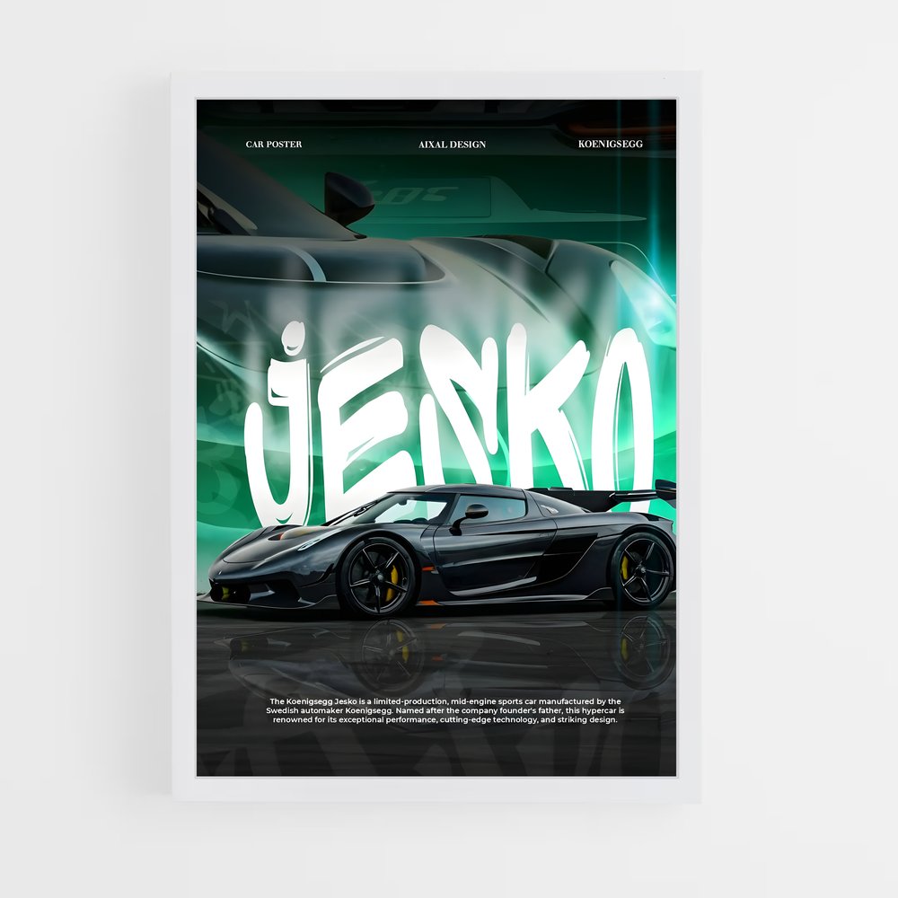 Poster Hyper Performance – affiche Koenigsegg (vue 3)